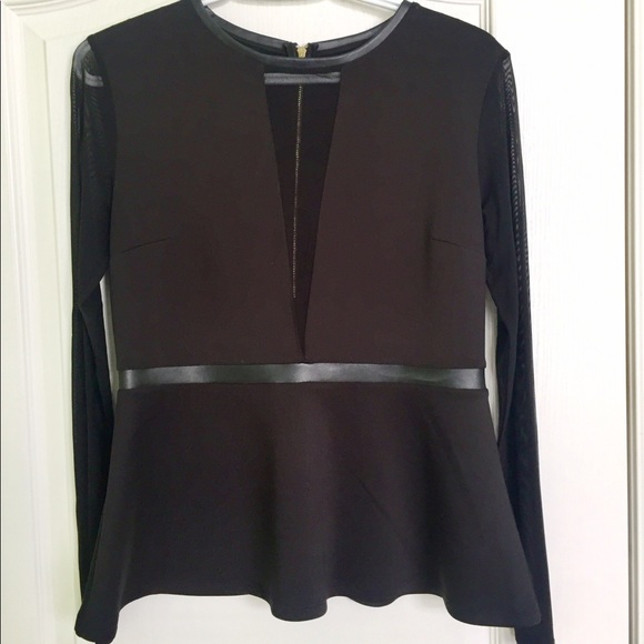 Black peplum top - Picture 1 of 2